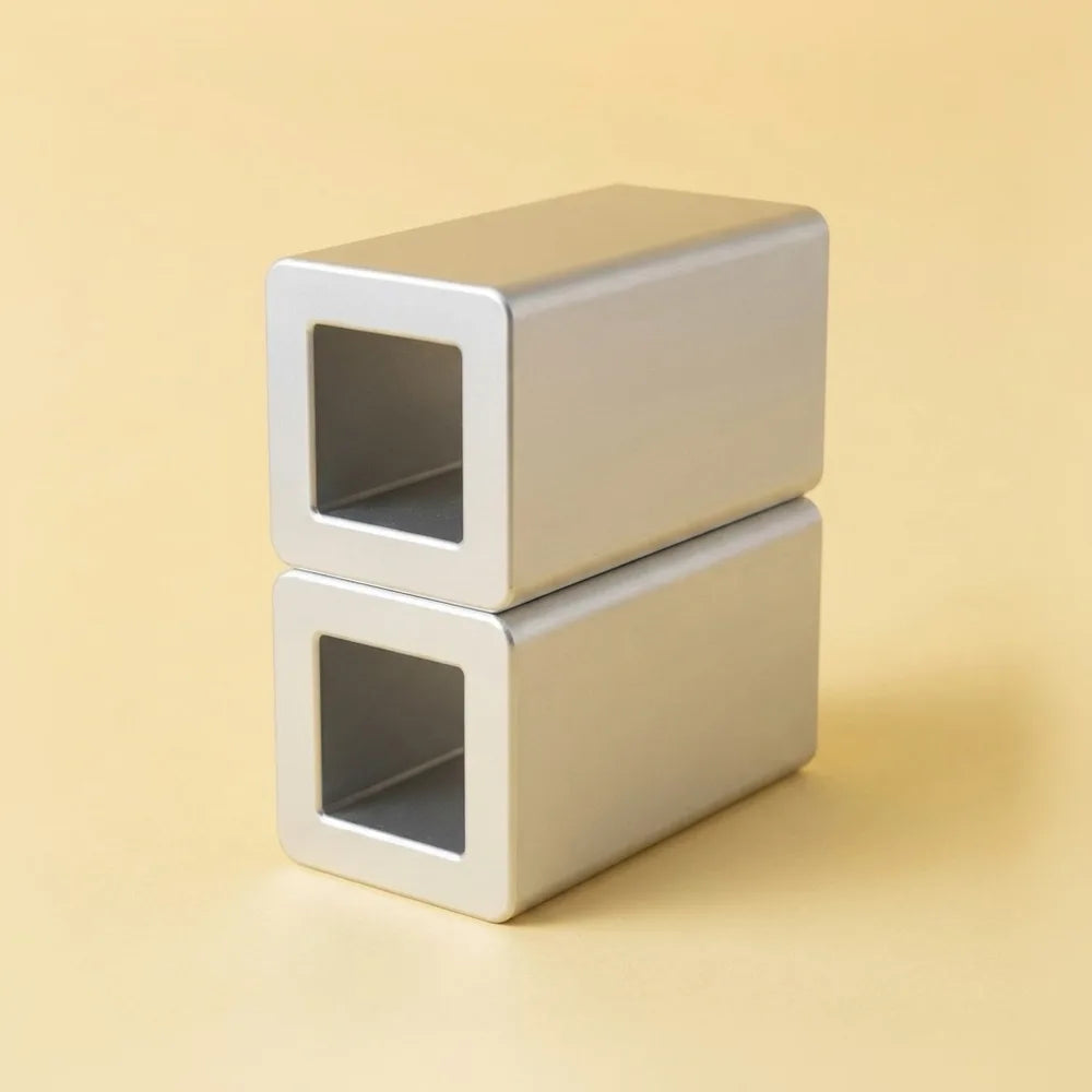 Crimpable double tubes: crimpable double tube for adding a second archwire channel at a chosen point