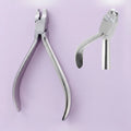 Crimpable hook placement: placement plier for seating and crimping hooks onto archwire at the required position