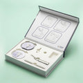 Easy IPR strip kit case containing strip discs, a contra angle handpiece, and a manual handle