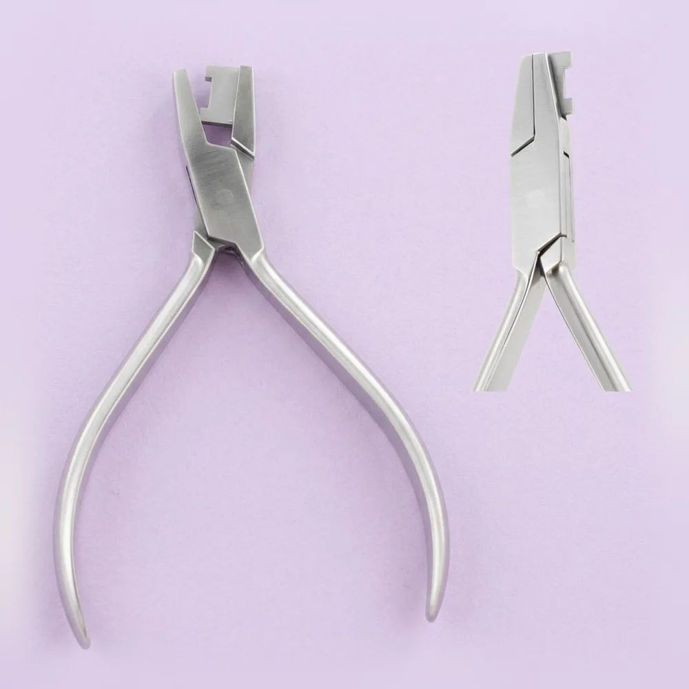 Ligature bending plier: ligature bending plier for tucking steel tie ends away from soft tissue