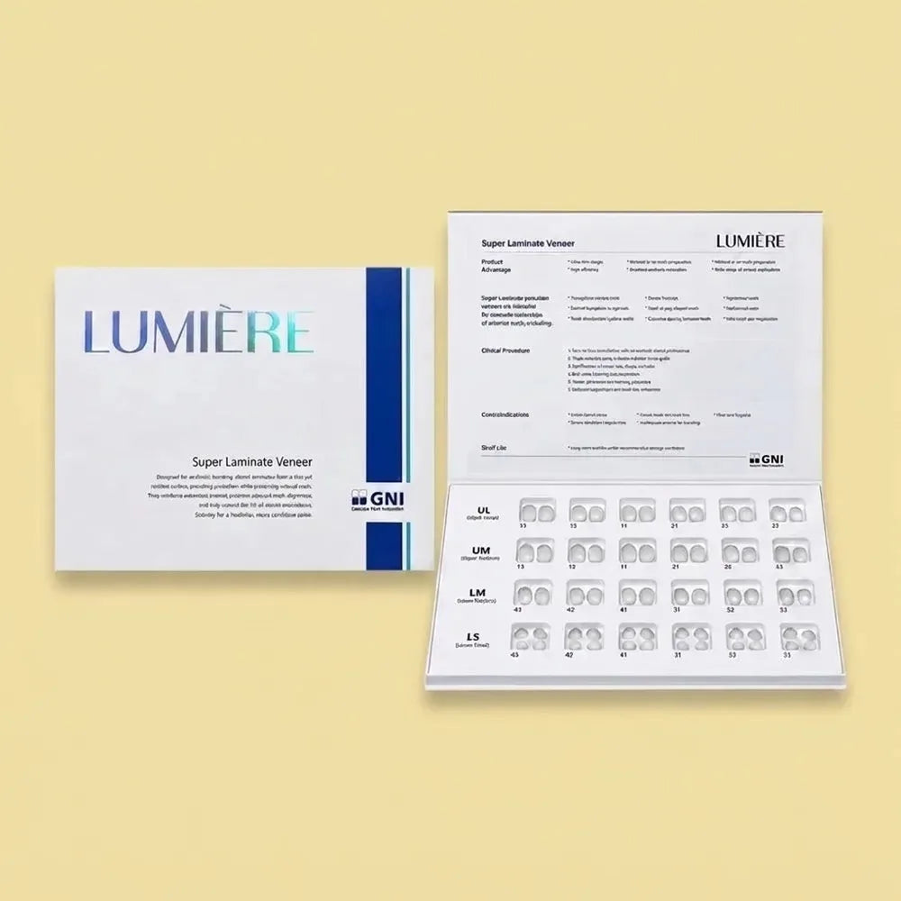 LUMIERE Super Laminate Veneer refill box in medium and small sizes