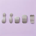 Five-piece intraoral photo mirror set in lingual, buccal, and occlusal shapes